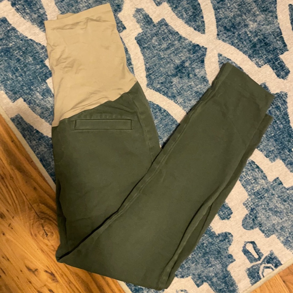 Maternity green dress pants